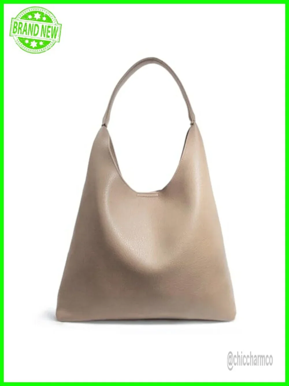 Soft Vegan Leather Slouchy Hobo Tote Shoulder Handbag Purses
